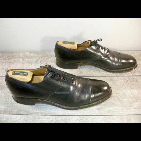 Joseph Cheaney & Sons Daytons Capped Cap Toe Black Dress Oxfords Shoes Men's 10 - Picture 3 of 10